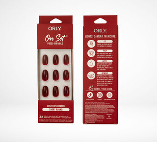 Bus Stop Crimson - Solid - Press-Ons