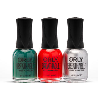 Rudolph the Red-Tipped Manicure Trio