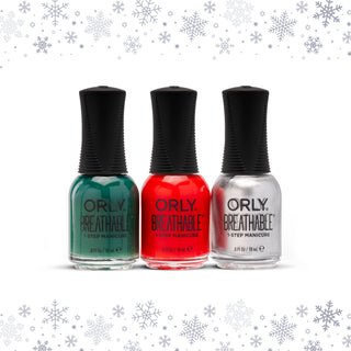 Rudolph the Red-Tipped Manicure Trio