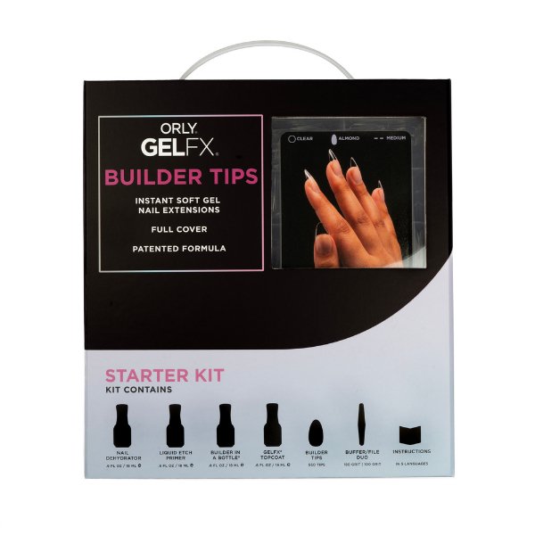 GELFX Builder Tips Starter Kit - Almond Medium - ORLY