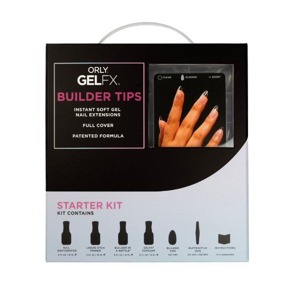 GELFX Builder Tips Starter Kit - Almond Short - ORLY