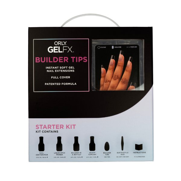 GELFX Builder Tips Starter Kit - Square Medium - ORLY